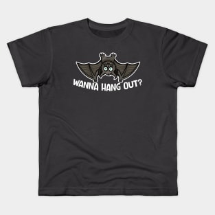 Funny Bat Wanna Hang Out? // Cute Halloween Kids T-Shirt